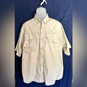 Men’s Reel Legends Performance Clothing Fishing Short Sleeve Shirt XL